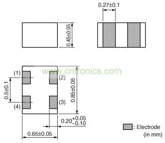 DLP0NSA070HL2: 0.85 x 0.65 x 0.45mm