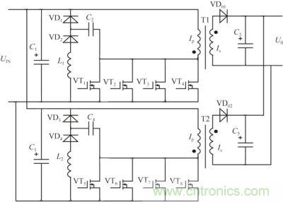 兩路單端反激并聯(lián)電路結(jié)構(gòu)