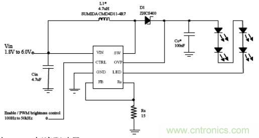 圖 8 白光 LED 恒流驅(qū)動器 IC