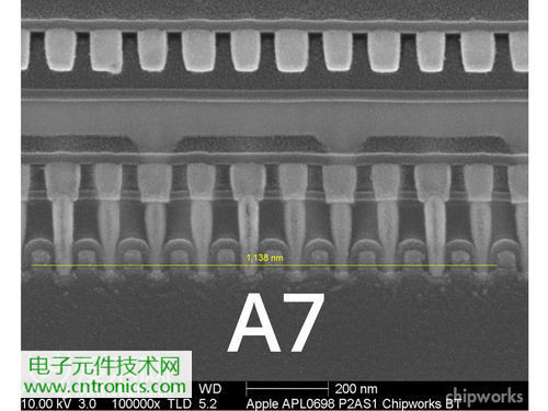 iPhone 5S芯片級(jí)拆解，顯微鏡下的A7處理器揭秘