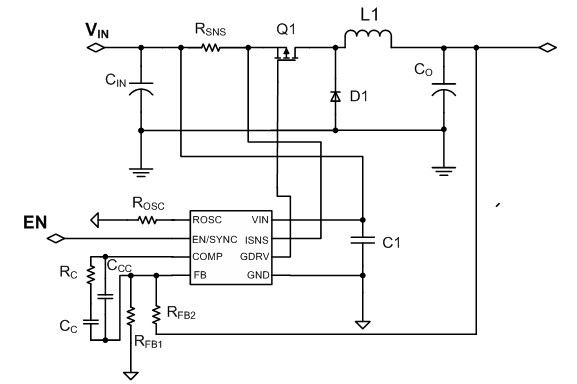 圖4. NCV8852的典型應(yīng)用電路