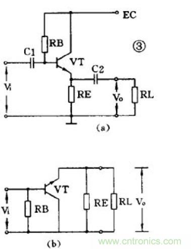 射極輸出器（a）交流通路（b）