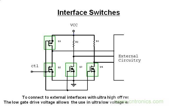 接口開關(guān)電路中的小信號MOSFET