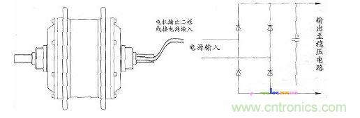 直流有刷電機(jī)改裝后的接線圖