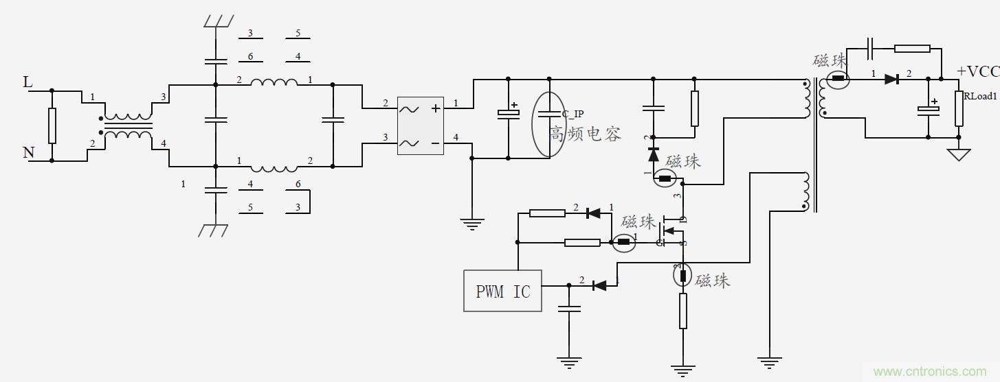 如何改善開關(guān)電源電路的EMI特性？