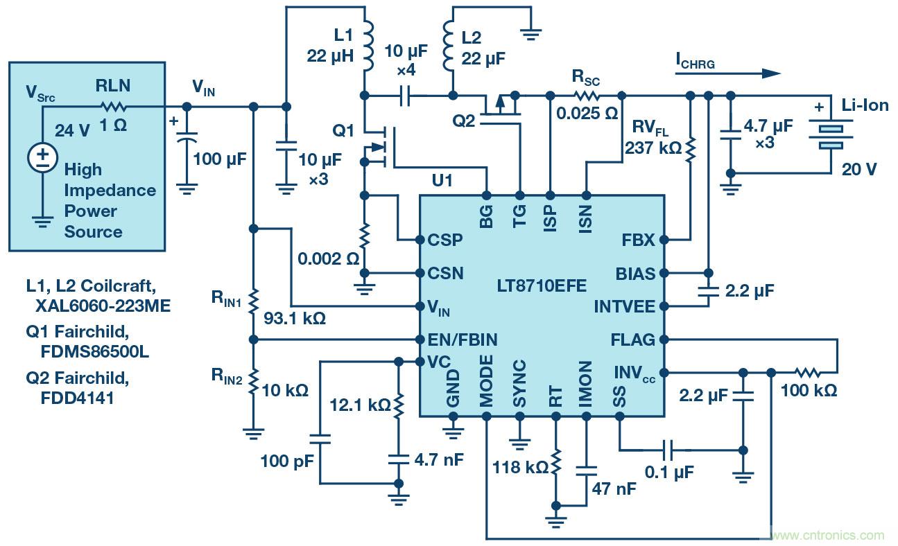 LT8710多功能 DC/DC控制器解決了高阻抗、超長(zhǎng)工業(yè)電源線(xiàn)的電壓降問(wèn)題