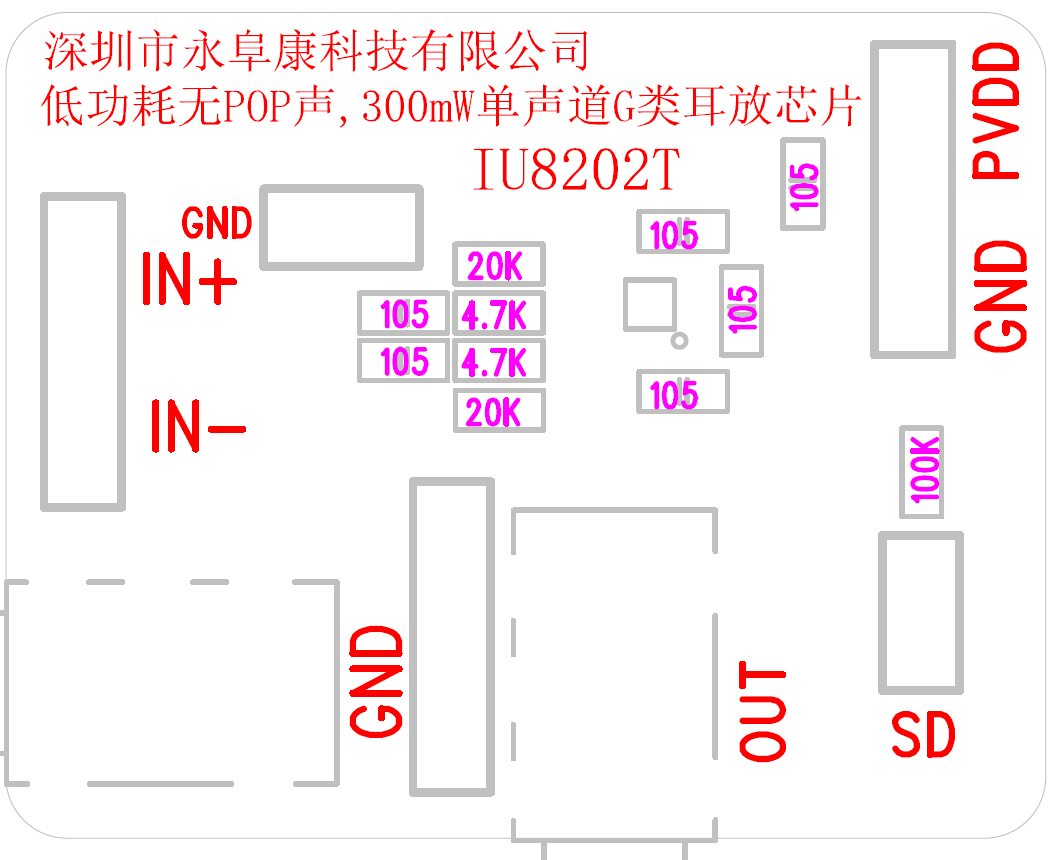 IU8202 適用于OWS耳機(jī)的無POP聲超低功耗400mW單聲道G類耳放IC方案